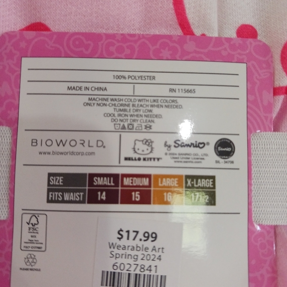 Hello Kitty Sanrio knit Pajama Sleep Track Short Loungewear Sleepwear Y2K pajama - Picture 5 of 5